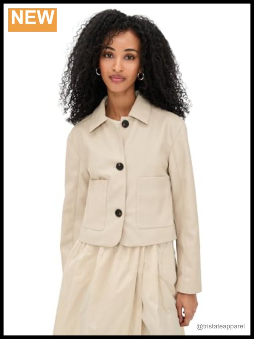 Faux Leather Moto Jacket with Satin Lining